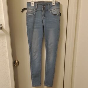 WILL DONATE FREE W/ ANY PURCHASE Tush Push Light Blue Women's Skinny Jeans